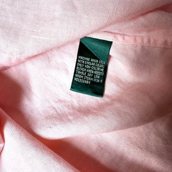 Ralph Lauren | 100% Linen Shirt Pink | Women’s S | Relaxed Fit | 3/4 Sleeve - Picture 3 of 8